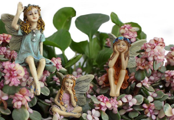 Six-Pieces Fairies Figurines for Pot Plants