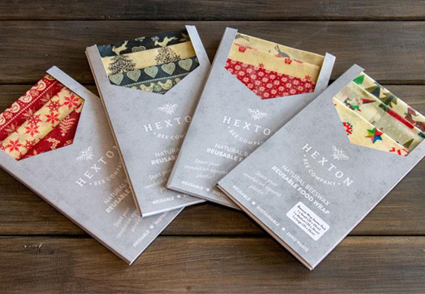 Christmas Themed Reusable Beeswax Wraps - Four Designs Available