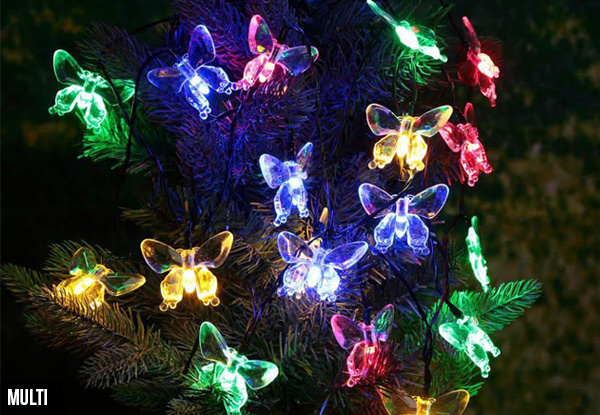 Butterfly Solar Powered Garden Lights - Three Colours Available