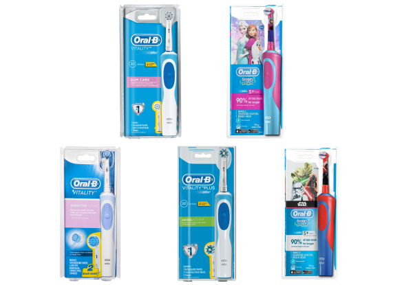 Oral B Electric Toothbrush Range - Five Options Available
