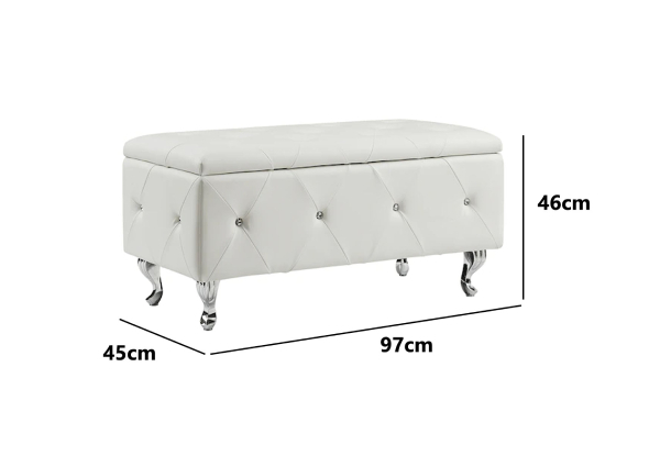 Lizy Storage Ottoman - Two Colours Available