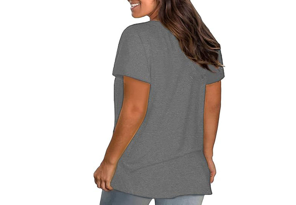 Women's Merry Christmas Printed Short Sleeve Round Neck T-Shirt - Available in Two Styles & Five Sizes