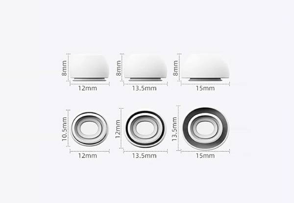 Three-Pair Replacement Silicone Ear Tips Set