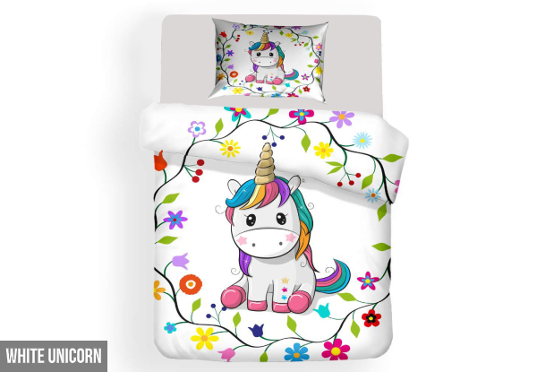 Two-Piece Kids Single Bedding Cover Set - Six Styles Available & Option for Three-Piece King Single or Queen