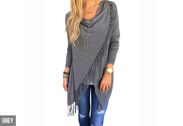 Fringe Wrap Top - Four Colours & Five Sizes Available with Free Delivery