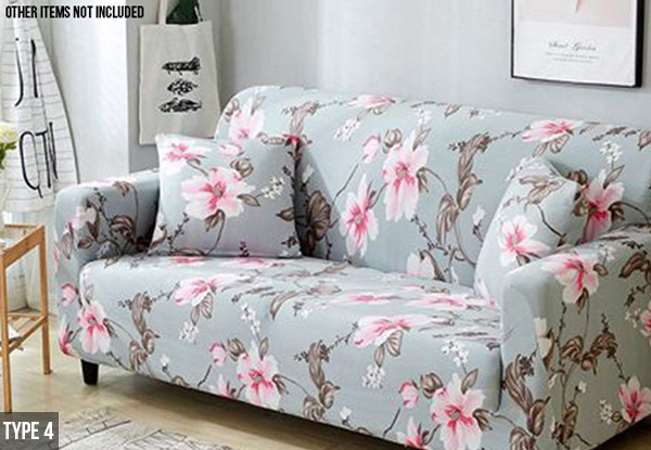 Two-Seater Floral Print Couch Protector Cover - Four Options Available with Free Delivery