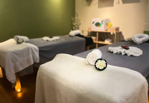 90-Minute Massage Therapy Combo for One Person with Complimentary Tea & Cookies - Options for Thai Massage, Full Body Relaxation Massage, Thai Foot Spa & Indian Head Massage - Couples Option Available