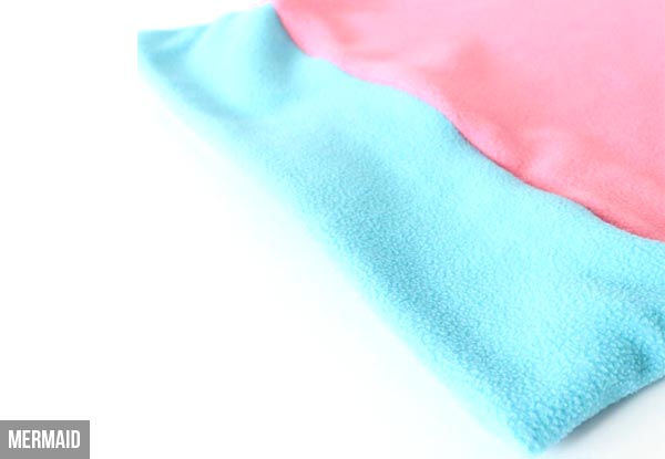 Kids Polar Fleece Blanket - Mermaid or Shark Style Available