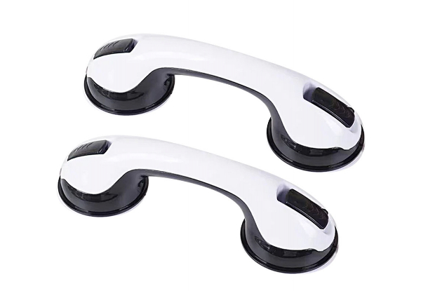 Two-Piece Suction Shower Grab Bar Set - Available in Two Colours & Option for Two-Pack