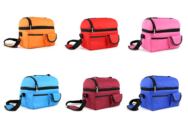 Large Insulated Lunch Tote with Adjustable Shoulder Strap - Six Colours Available with Free Delivery