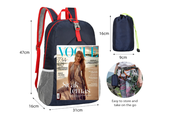Foldable Ultra Lightweight Hiking Backpack - Available in Four Colours