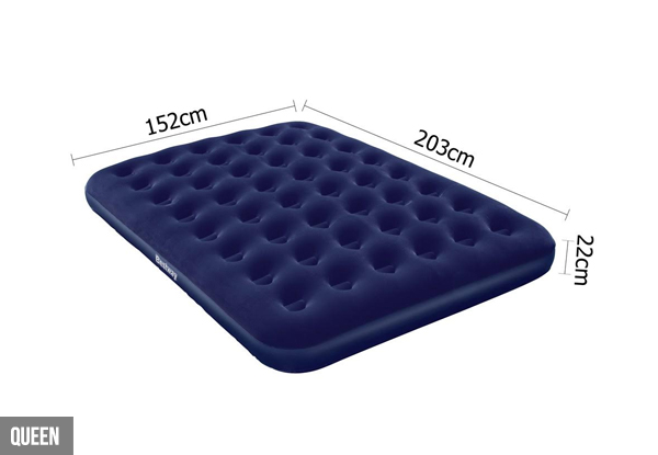 Air Mattress with Built-In Foot Pump - Two Sizes Available