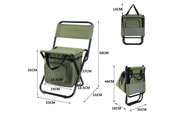 Outdoor Folding Camping Chair with Storage Bag