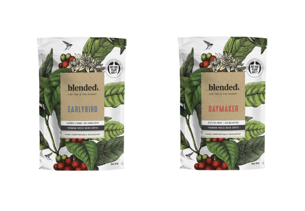 Six-Pack of Blended Freeze-Dried Coffee with Compostable Packaging - Two Options Available