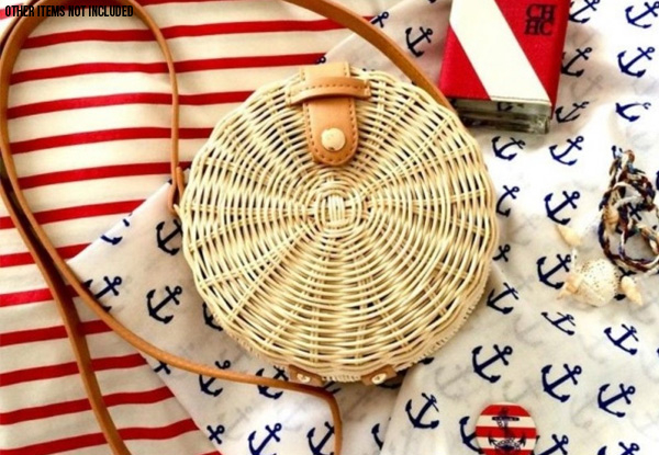Rattan Summer Basket Straw Beach Bag - Option for Two with Free Delivery