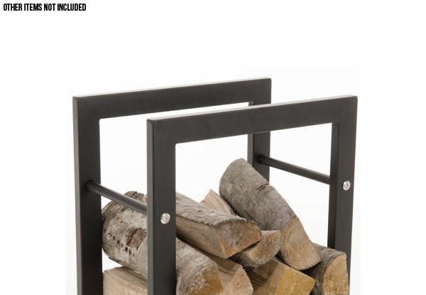 Freestanding Steel Firewood Log Rack - Option for Two