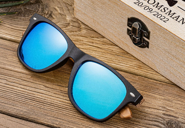 Custom Engraved Wooden Sunglasses with Box