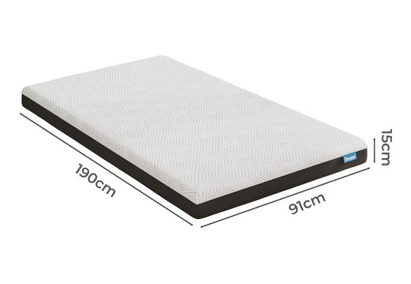 DreamZ 15cm Single Mattress Gel Memory Foam