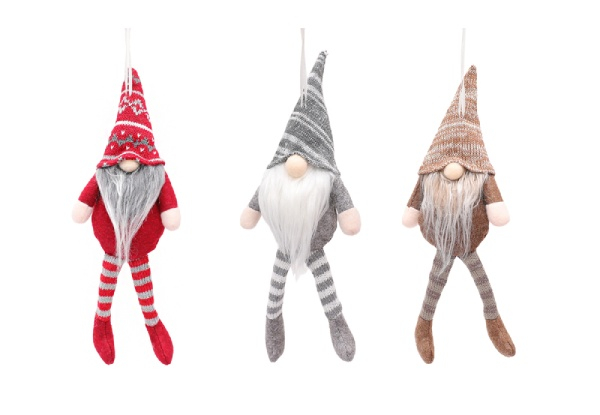 Three-Pack Christmas Tree Gnome Ornaments