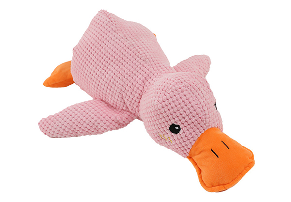 Cute Plush Duck Squeaky Dog Toy - Three Colours Available
