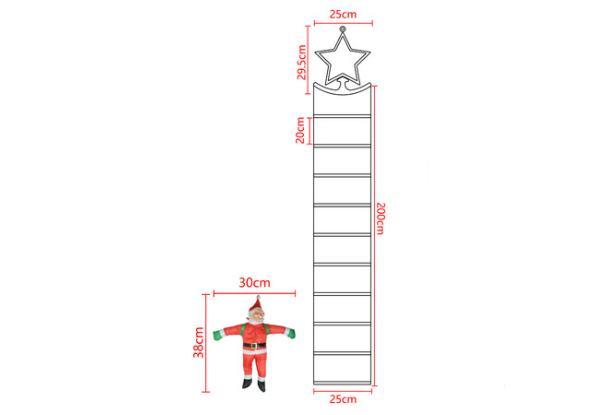 Outdoor Christmas 2M Solar Warm Light Climbing Santa Decoration