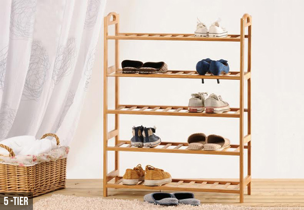 From $35 for a Bamboo Shoe Rack - Two Options