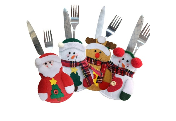 Christmas Tableware Bag Four Pack - Five Options Available