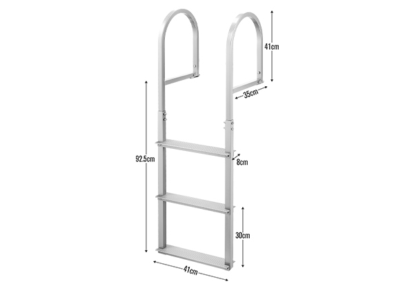 Three-Step Non-Slip Removable Boat Dock Pool Ladder