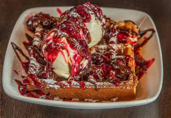 Any Flavoured Waffle Served with Ice Cream - Choice of Eight Flavours