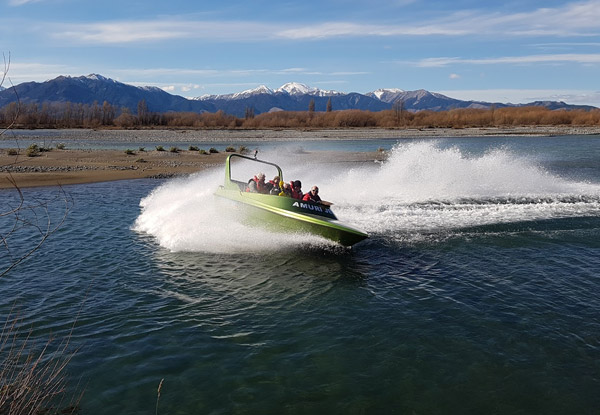 Hanmer Springs Jet Boat Wilderness Safari for an Adult - Option for a Child