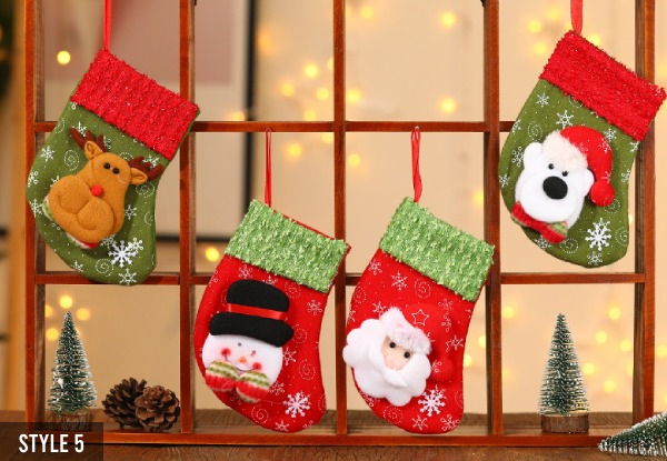 Four-Piece Christmas Stockings Classic Kit Decor - Available in Eight Styles & Three Sizes