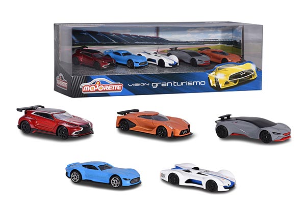 Five-Piece Majorette Vision Gran Turismo Diecast Cars Giftpack