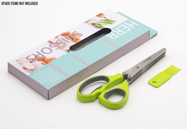 Five-Blade Stainless Steel Professional Herb Scissors