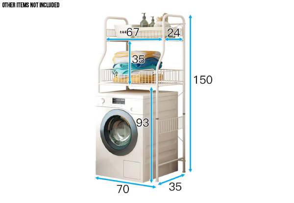 Storage Shelf for Over Washing Machine
