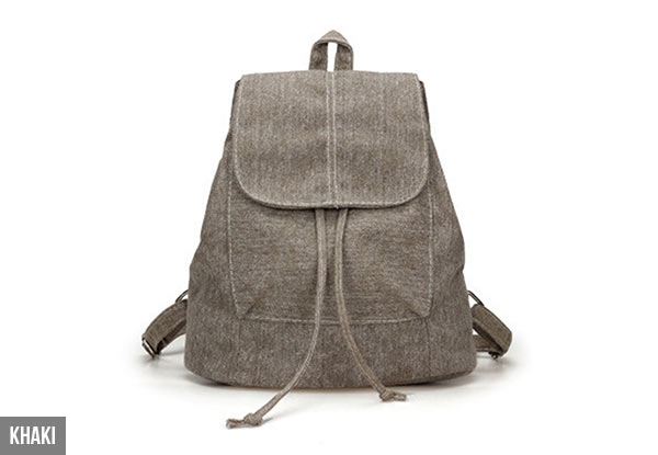 Canvas Drawstring Backpack - Three Colours Available with Free Delivery