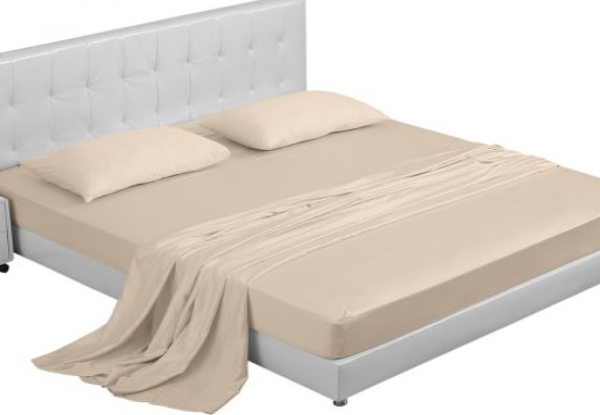 DreamZ Natural Bamboo Cotton King Size Bed Sheet Set