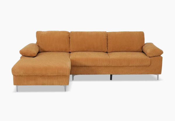 Kaveah Corduroy Sectional Sofa - Four Colours Available