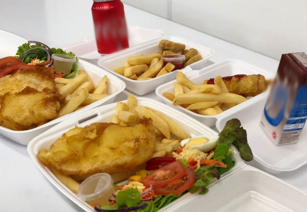 Takeaway Packages - Options incl. Fish, Hot Dogs, Chips, Beef Burgers & Kiddie Meals