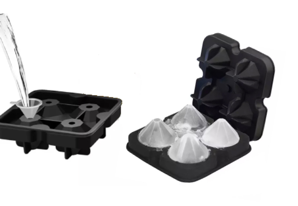 Silicone Diamond Shaped Ice Mould - Option for Two