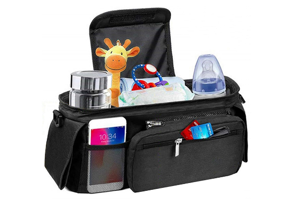 Universal Stroller Organiser with Cup Holder - Available in Two Colours