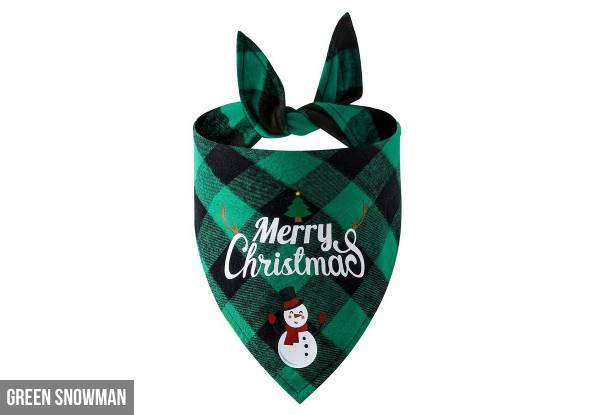 Christmas Pet Bandanna Scarf - Eight Styles Available & Option for Two-Pack