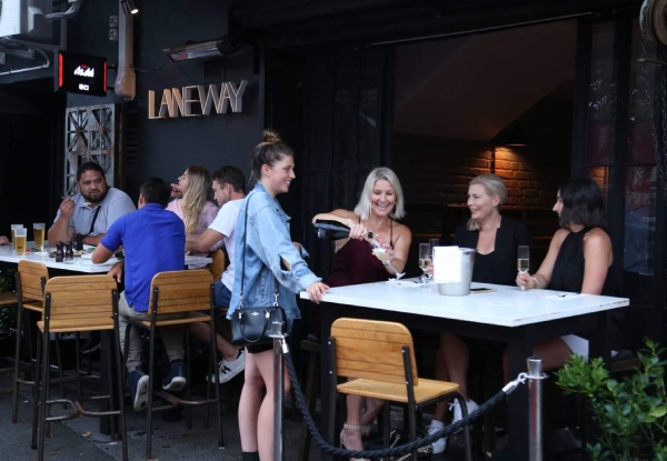 Laneway Bar Combo for Two People incl. Two Beers or Two House Wines & One Bar Nibble - Options to add Two Bar Nibbles
