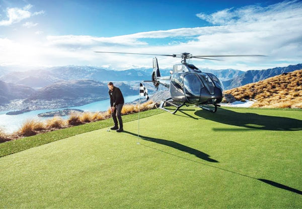$1,140 for a Fly/Drive/Putt Golf Package 4500ft Above Queenstown for up to Four Players & Two Spectators (value up to $2,490)