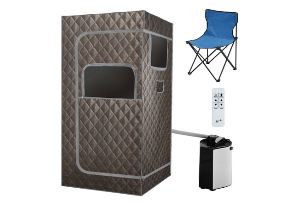 Foldable Portable Sauna House with Chair & Remote Control