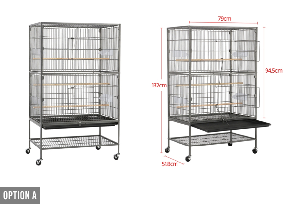 Hammertone Bird Cage - Available in Two Colours & Four Sizes