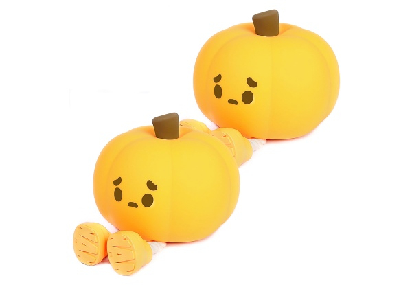 Cute Silicone Pumpkin Night Light - Option for Two-Pack