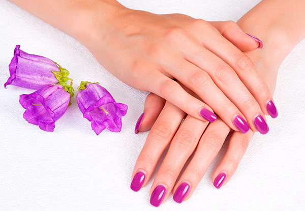 Deluxe Manicure with Gel Polish - Options for Spa Pedicure with Gel Polish or Both