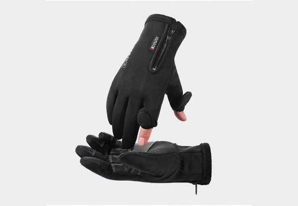 Two-Finger Flip Touchscreen Winter Gloves - Available in Two Colours & Four Sizes