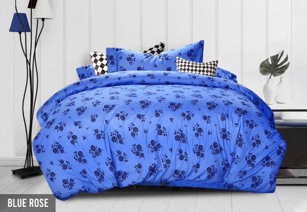 Three-Piece Printed Quilt Cover Set Available in Three Styles & Three Sizes