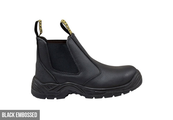 TOUGH MATE Pull-On Steel Cap Leather  Work Boots  - Three Colours Available